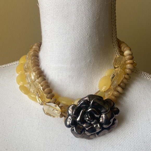 NWT simon sebbag designs yellow jade/coral/citrine 3...